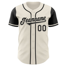 Load image into Gallery viewer, Custom Cream Black Authentic Two Tone Baseball Jersey