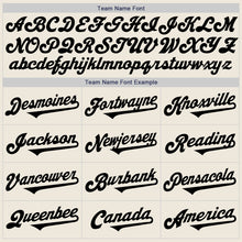 Load image into Gallery viewer, Custom Cream Black Authentic Two Tone Baseball Jersey