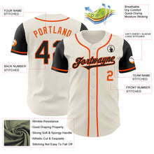 Load image into Gallery viewer, Custom Cream Black-Orange Authentic Two Tone Baseball Jersey