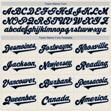 Load image into Gallery viewer, Custom Cream Black-Light Blue Authentic Two Tone Baseball Jersey