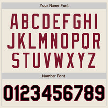 Load image into Gallery viewer, Custom Cream Black-Crimson Authentic Two Tone Baseball Jersey