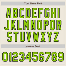 Load image into Gallery viewer, Custom Cream Neon Green-Black Authentic Two Tone Baseball Jersey