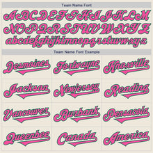 Load image into Gallery viewer, Custom Cream Pink-Kelly Green Authentic Two Tone Baseball Jersey