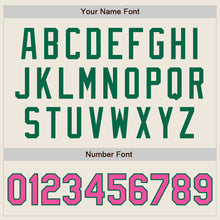 Load image into Gallery viewer, Custom Cream Pink-Kelly Green Authentic Two Tone Baseball Jersey