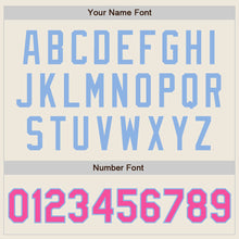 Load image into Gallery viewer, Custom Cream Pink-Light Blue Authentic Two Tone Baseball Jersey