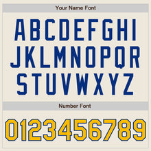 Load image into Gallery viewer, Custom Cream Gold-Royal Authentic Two Tone Baseball Jersey