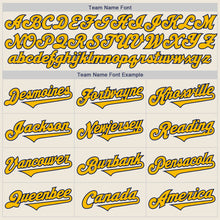 Load image into Gallery viewer, Custom Cream Gold-Navy Authentic Two Tone Baseball Jersey