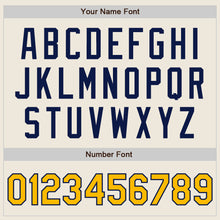 Load image into Gallery viewer, Custom Cream Gold-Navy Authentic Two Tone Baseball Jersey