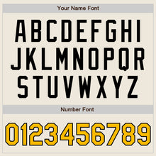 Load image into Gallery viewer, Custom Cream Gold-Black Authentic Two Tone Baseball Jersey