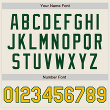 Load image into Gallery viewer, Custom Cream Gold-Green Authentic Two Tone Baseball Jersey
