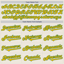 Load image into Gallery viewer, Custom Cream Gold-Kelly Green Authentic Two Tone Baseball Jersey