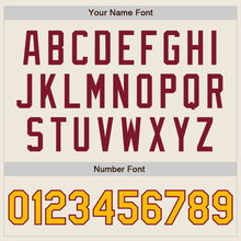 Load image into Gallery viewer, Custom Cream Gold-Crimson Authentic Two Tone Baseball Jersey