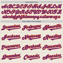 Load image into Gallery viewer, Custom Cream Purple-Orange Authentic Two Tone Baseball Jersey
