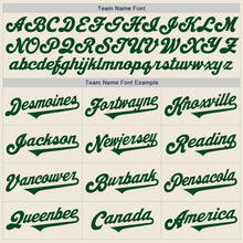 Load image into Gallery viewer, Custom Cream Green Authentic Two Tone Baseball Jersey