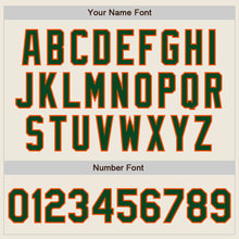 Load image into Gallery viewer, Custom Cream Green-Orange Authentic Two Tone Baseball Jersey