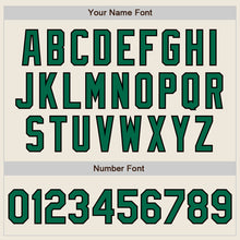 Load image into Gallery viewer, Custom Cream Kelly Green-Black Authentic Two Tone Baseball Jersey