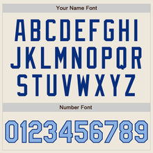 Load image into Gallery viewer, Custom Cream Light Blue-Royal Authentic Two Tone Baseball Jersey