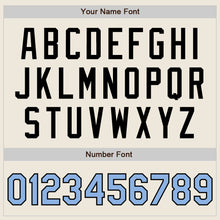 Load image into Gallery viewer, Custom Cream Light Blue-Black Authentic Two Tone Baseball Jersey