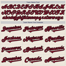 Load image into Gallery viewer, Custom Cream Crimson-Black Authentic Two Tone Baseball Jersey