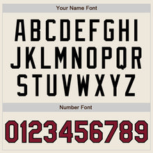 Load image into Gallery viewer, Custom Cream Crimson-Black Authentic Two Tone Baseball Jersey