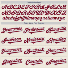 Load image into Gallery viewer, Custom Cream Crimson White-Gray Authentic Two Tone Baseball Jersey