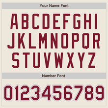 Load image into Gallery viewer, Custom Cream Crimson White-Gray Authentic Two Tone Baseball Jersey