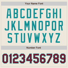 Load image into Gallery viewer, Custom Cream Crimson-Teal Authentic Two Tone Baseball Jersey
