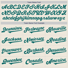 Load image into Gallery viewer, Custom Cream Teal Authentic Two Tone Baseball Jersey