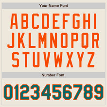 Load image into Gallery viewer, Custom Cream Teal-Orange Authentic Two Tone Baseball Jersey