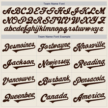 Load image into Gallery viewer, Custom Cream Brown Authentic Two Tone Baseball Jersey