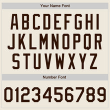 Load image into Gallery viewer, Custom Cream Brown Authentic Two Tone Baseball Jersey