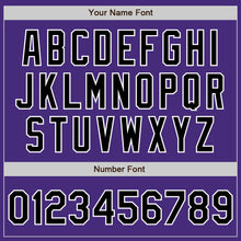 Load image into Gallery viewer, Custom Purple Black-White Authentic Two Tone Baseball Jersey