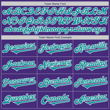 Load image into Gallery viewer, Custom Purple Teal-White Authentic Two Tone Baseball Jersey