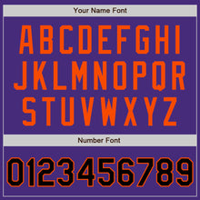 Load image into Gallery viewer, Custom Purple Black-Orange Authentic Two Tone Baseball Jersey