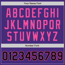 Load image into Gallery viewer, Custom Purple Black-Pink Authentic Two Tone Baseball Jersey