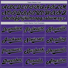 Load image into Gallery viewer, Custom Purple Black-Gray Authentic Two Tone Baseball Jersey
