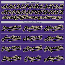 Load image into Gallery viewer, Custom Purple Black-Cream Authentic Two Tone Baseball Jersey