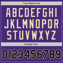Load image into Gallery viewer, Custom Purple Black-Cream Authentic Two Tone Baseball Jersey