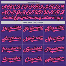 Load image into Gallery viewer, Custom Purple Pink-Black Authentic Two Tone Baseball Jersey