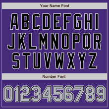 Load image into Gallery viewer, Custom Purple Gray-Black Authentic Two Tone Baseball Jersey