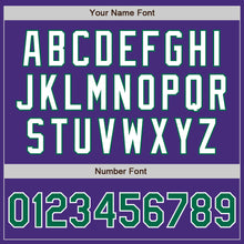 Load image into Gallery viewer, Custom Purple Kelly Green-White Authentic Two Tone Baseball Jersey
