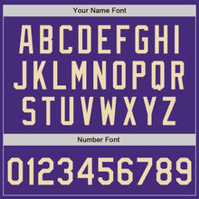 Load image into Gallery viewer, Custom Purple Cream Authentic Two Tone Baseball Jersey