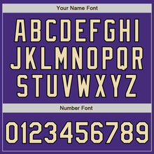 Load image into Gallery viewer, Custom Purple Cream-Black Authentic Two Tone Baseball Jersey