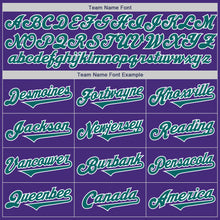 Load image into Gallery viewer, Custom Purple Teal-White Authentic Two Tone Baseball Jersey