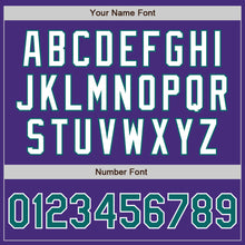 Load image into Gallery viewer, Custom Purple Teal-White Authentic Two Tone Baseball Jersey