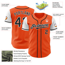 Load image into Gallery viewer, Custom Orange Black-White Authentic Two Tone Baseball Jersey