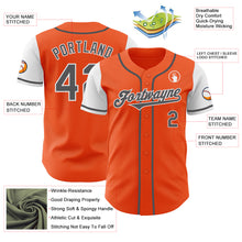 Load image into Gallery viewer, Custom Orange Steel Gray-White Authentic Two Tone Baseball Jersey