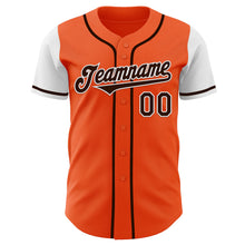Load image into Gallery viewer, Custom Orange Brown-White Authentic Two Tone Baseball Jersey