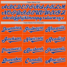 Load image into Gallery viewer, Custom Orange Royal-White Authentic Two Tone Baseball Jersey