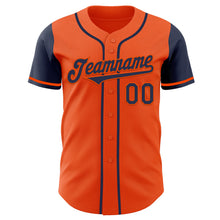Load image into Gallery viewer, Custom Orange Navy Authentic Two Tone Baseball Jersey